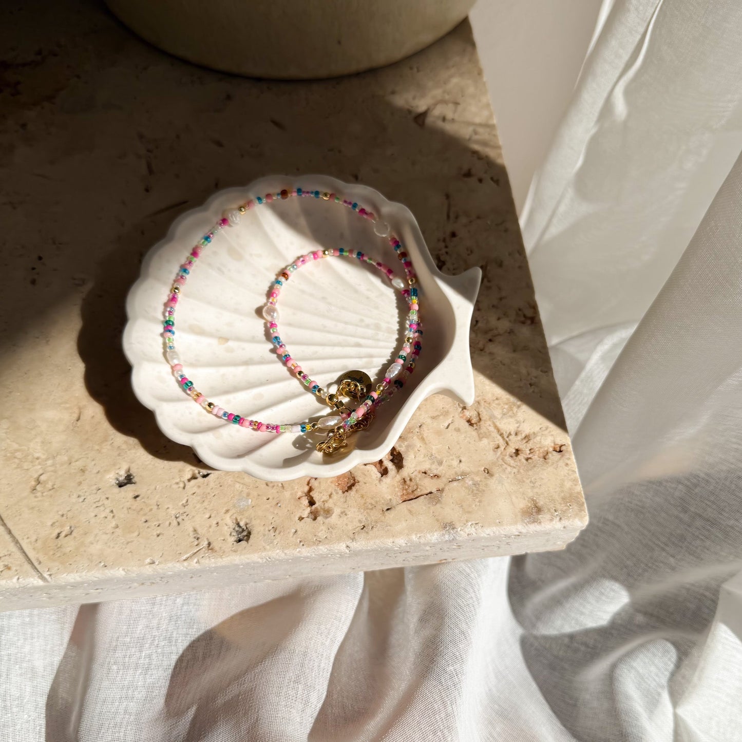 Jesmonite Muschel Schale – Handgemachte Schmuckablage von art.icels