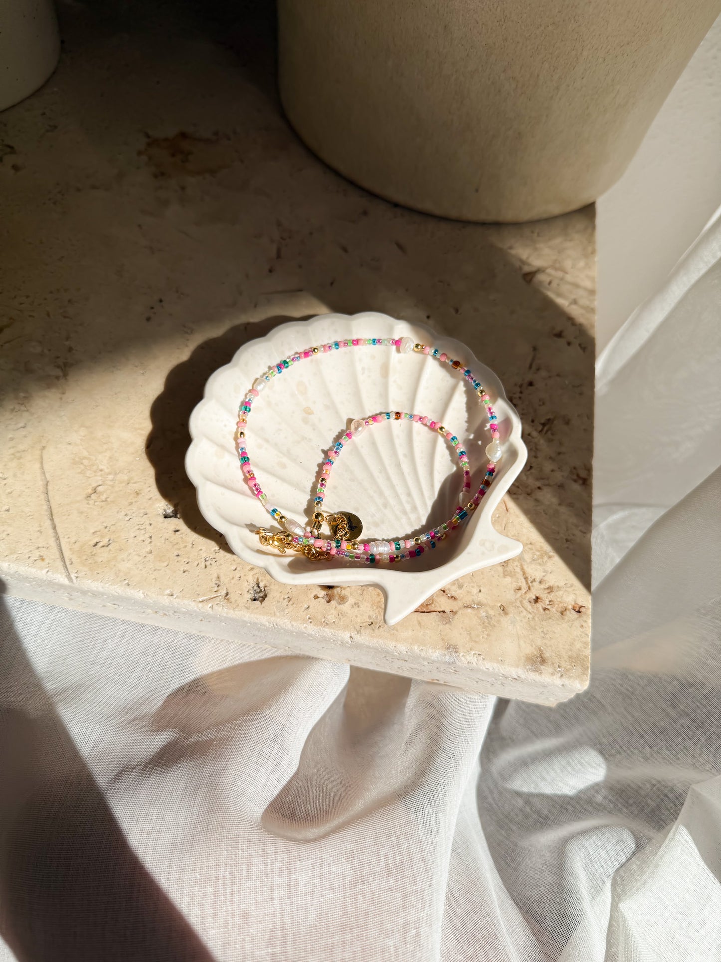 Jesmonite Muschel Schale – Handgemachte Schmuckablage von art.icels
