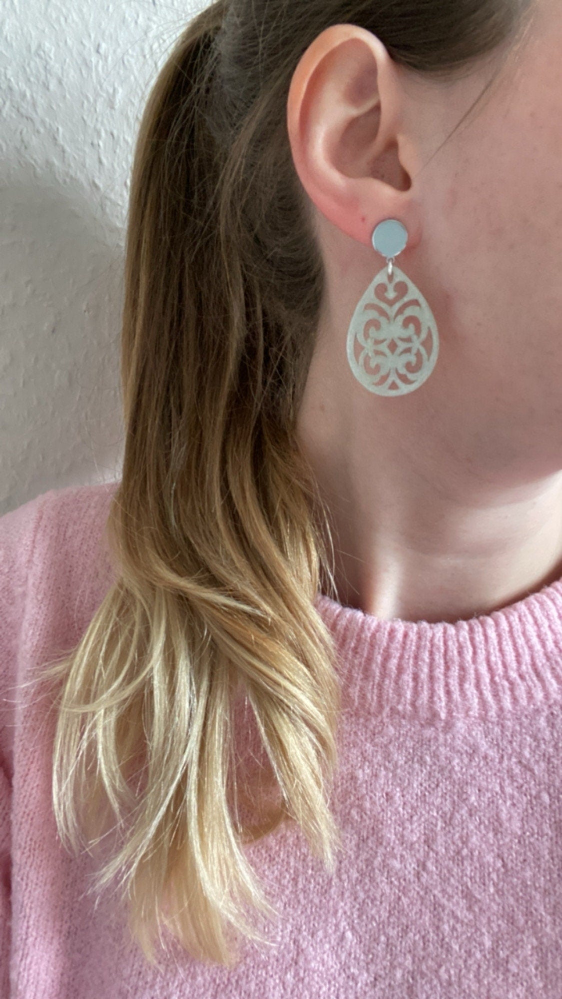 Barock Ohrringe "Clara" braun/ocker - Stecker in gold & silber - Feenmanufaktur