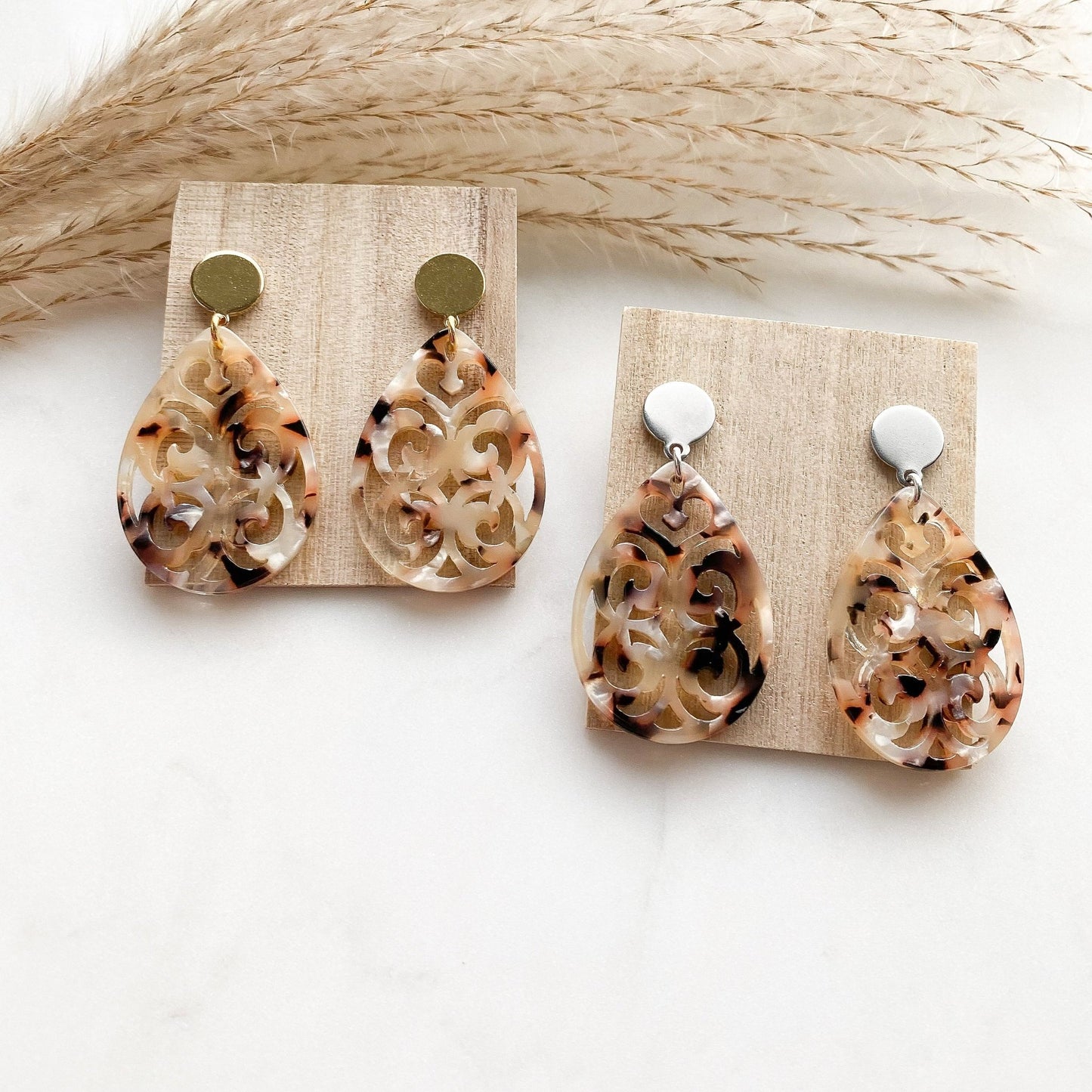 Barock Ohrringe "Clara" Leopardenmuster - Feenmanufaktur