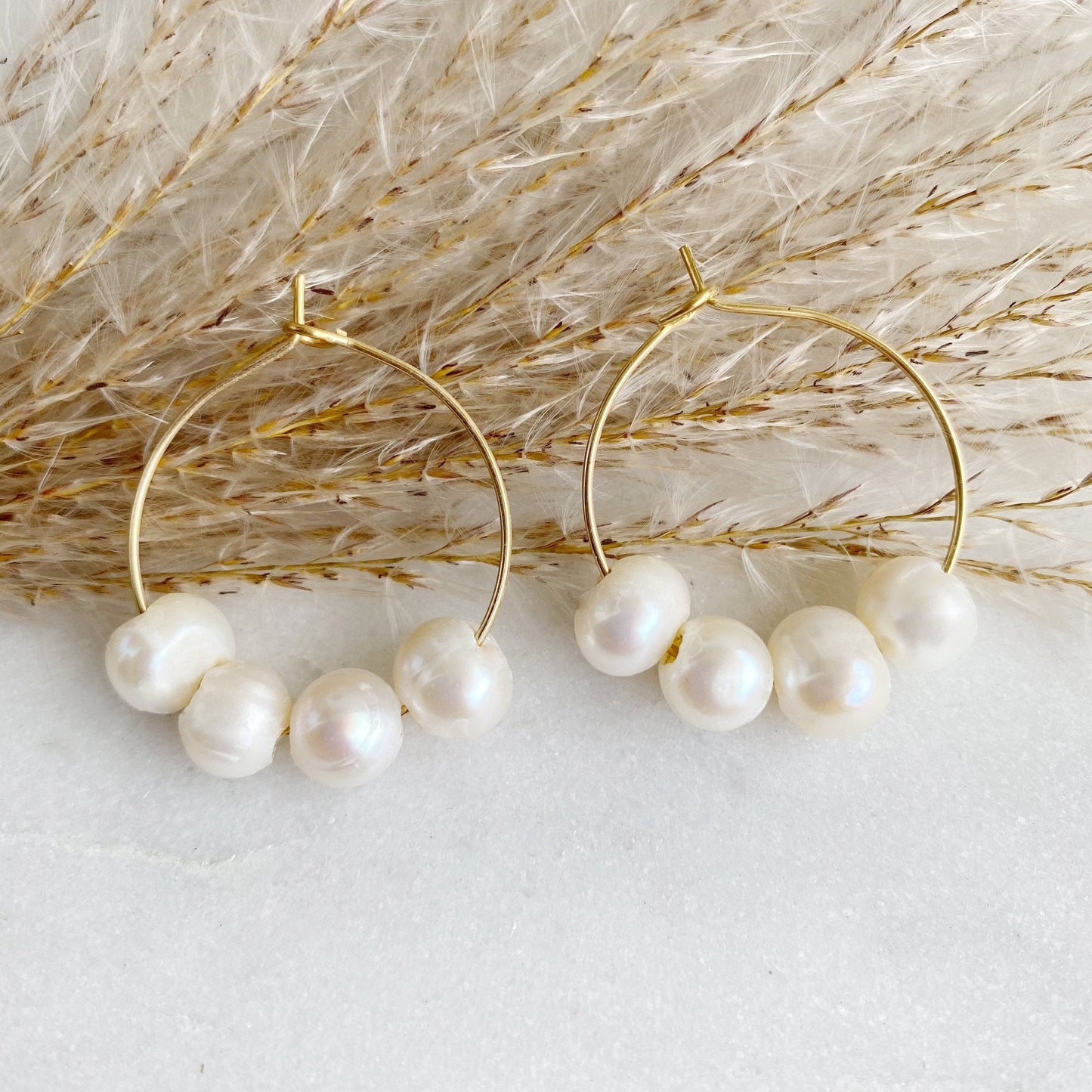 Echte Süßwasserperlen Ohrringe in gold oder silber - Brautschmuck - Feenmanufaktur