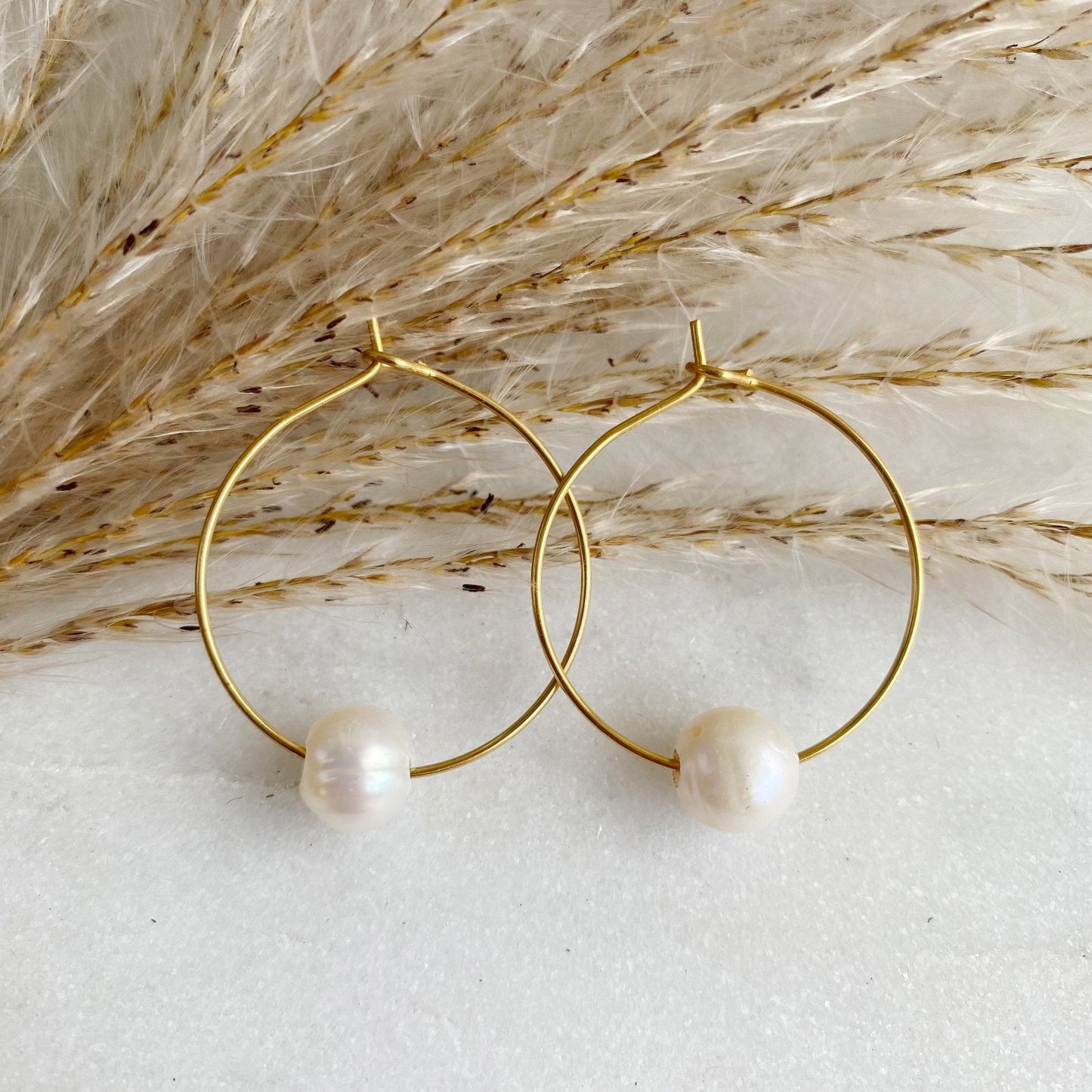 Echte Süßwasserperlen Ohrringe in gold oder silber - Brautschmuck - Feenmanufaktur