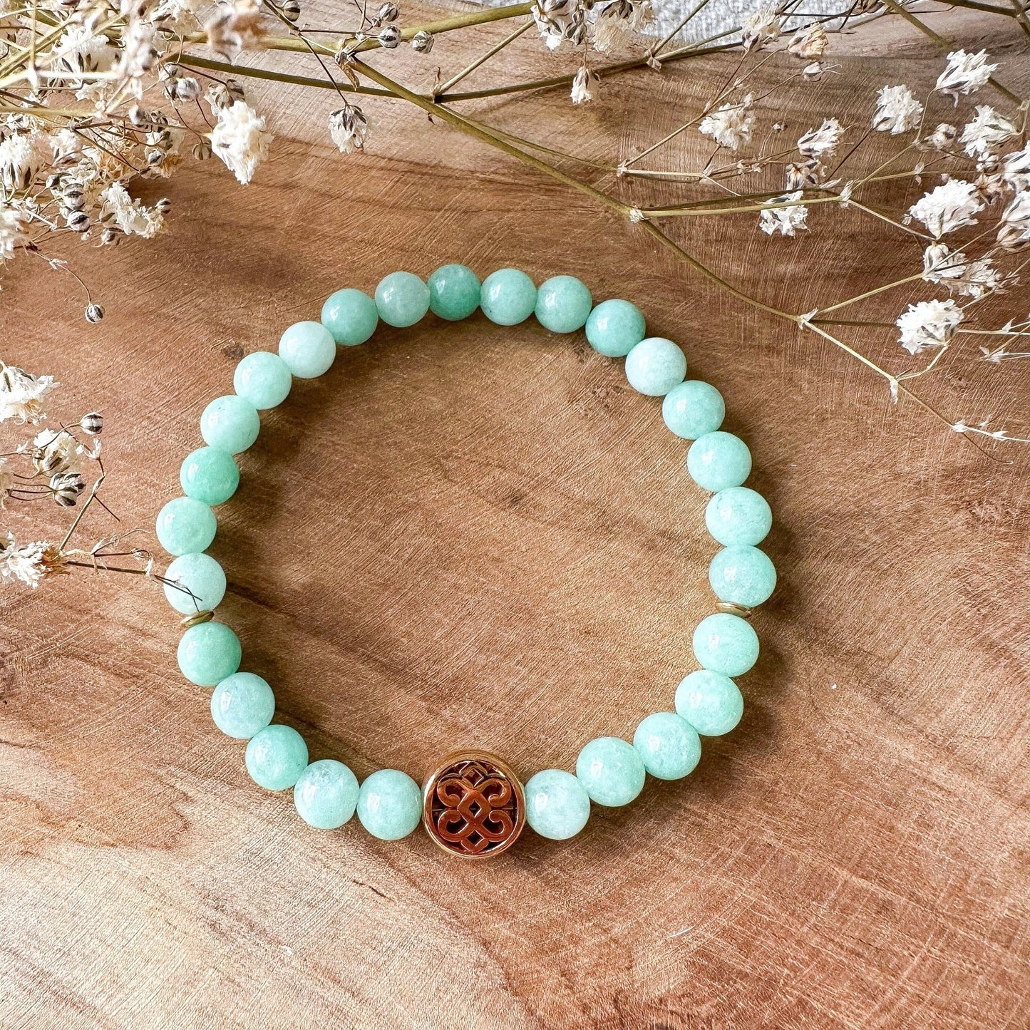 Elastisches Lebensbaum Jade Edelstein Armband - Feenmanufaktur