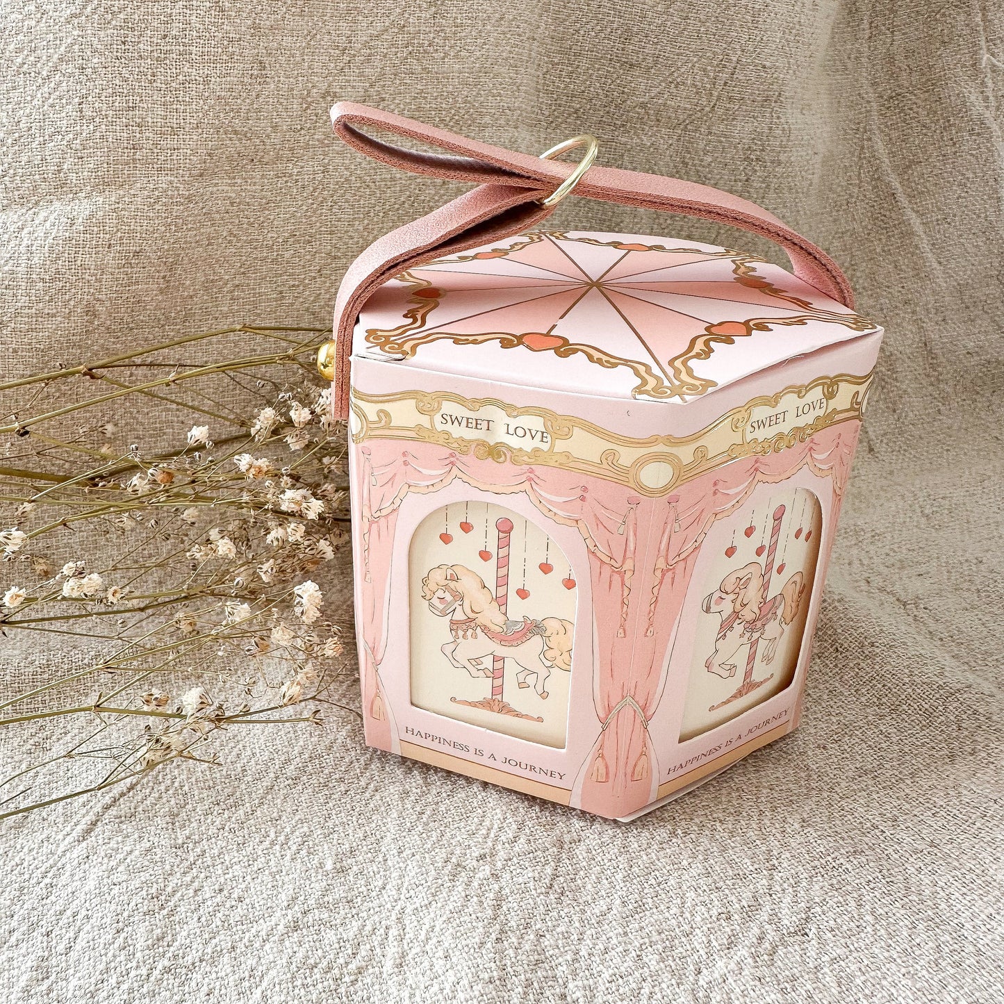 Geschenkbox "Karussel" Schmuck & Geschenke Zirkus Kirmes rosa