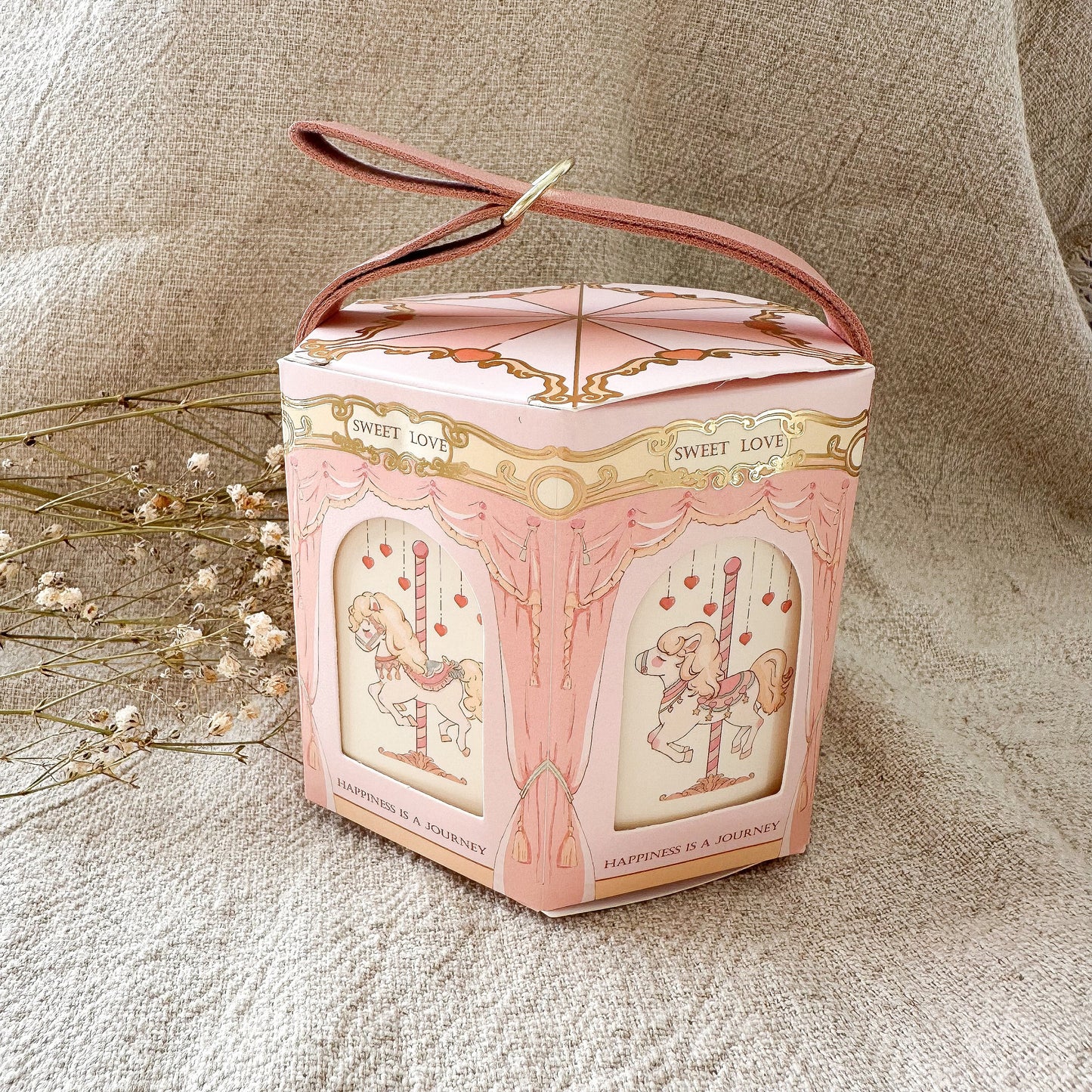 Geschenkbox "Karussel" Schmuck & Geschenke Zirkus Kirmes rosa