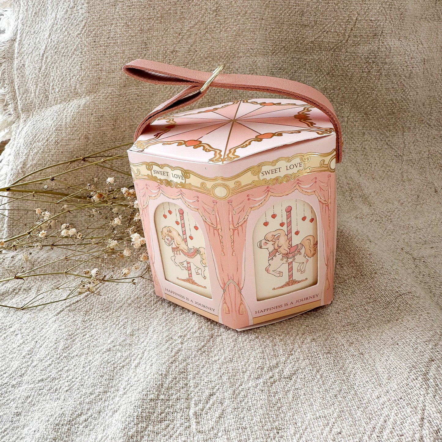 Geschenkbox "Karussel" Schmuck & Geschenke Zirkus Kirmes rosa