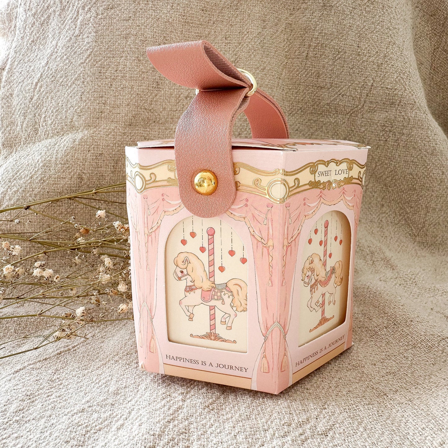 Geschenkbox "Karussel" Schmuck & Geschenke Zirkus Kirmes rosa