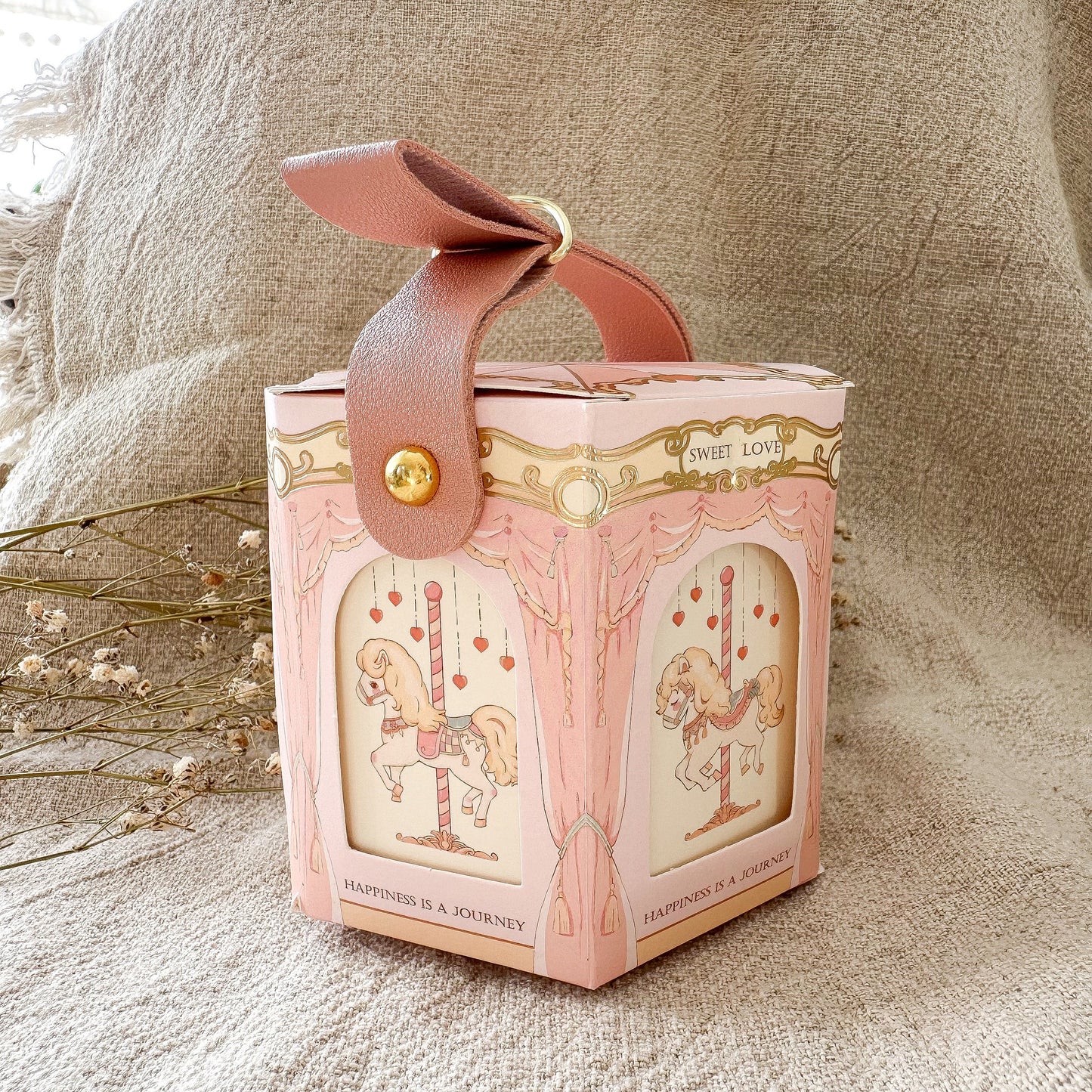 Geschenkbox "Karussel" Schmuck & Geschenke Zirkus Kirmes rosa