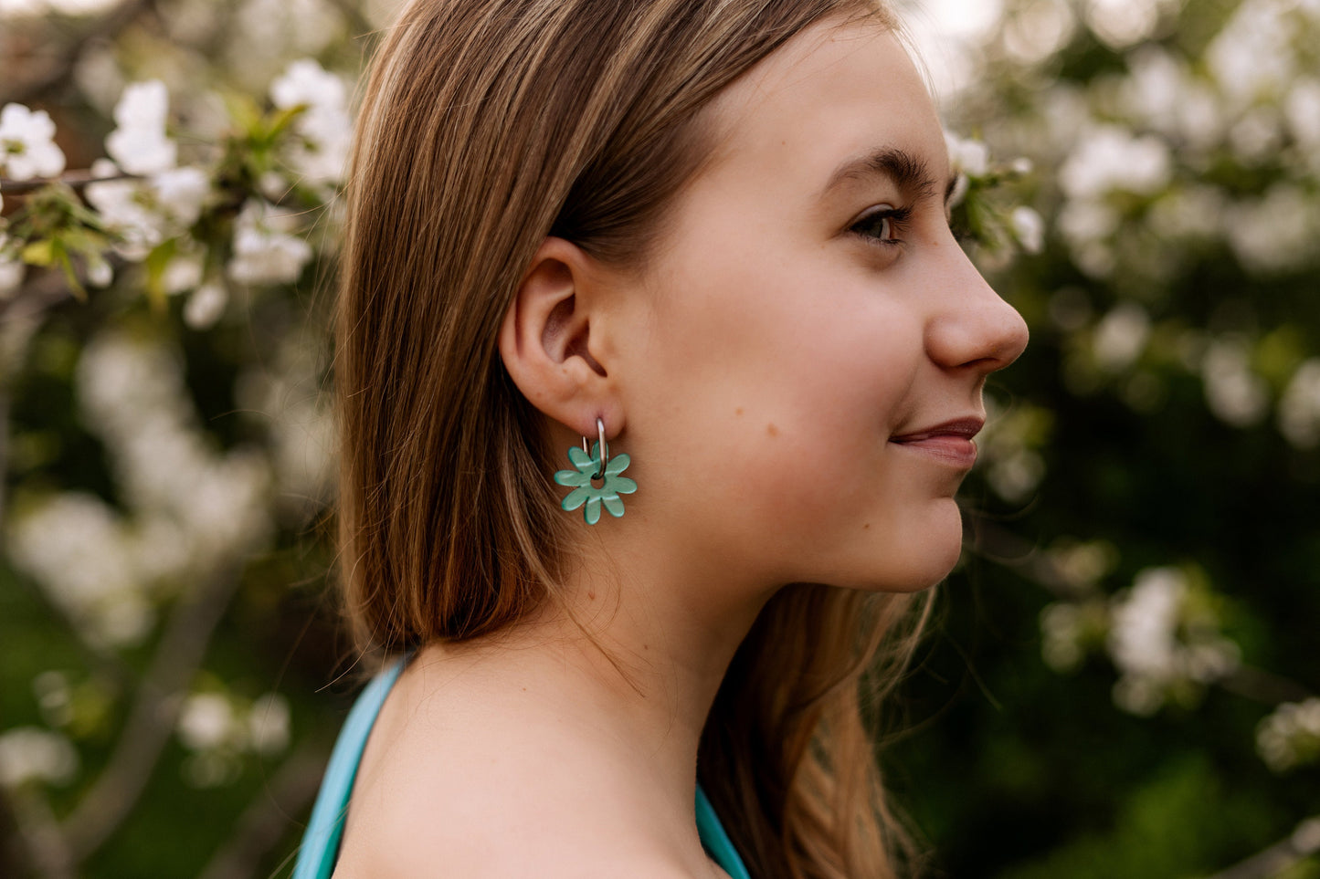Mix & Match Blumen Ohrringe in gold oder silber