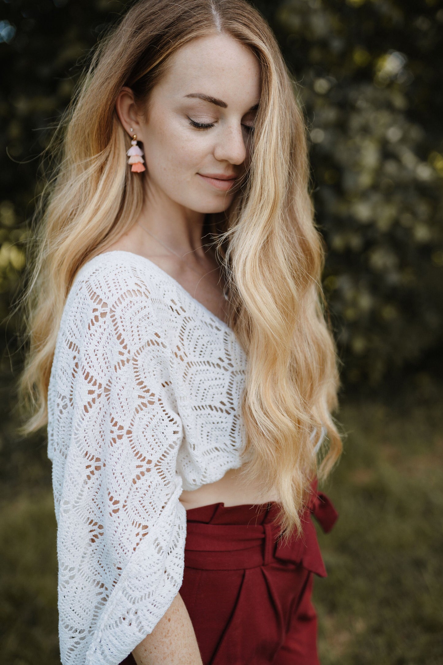 Quasten boho Ohrringe gold