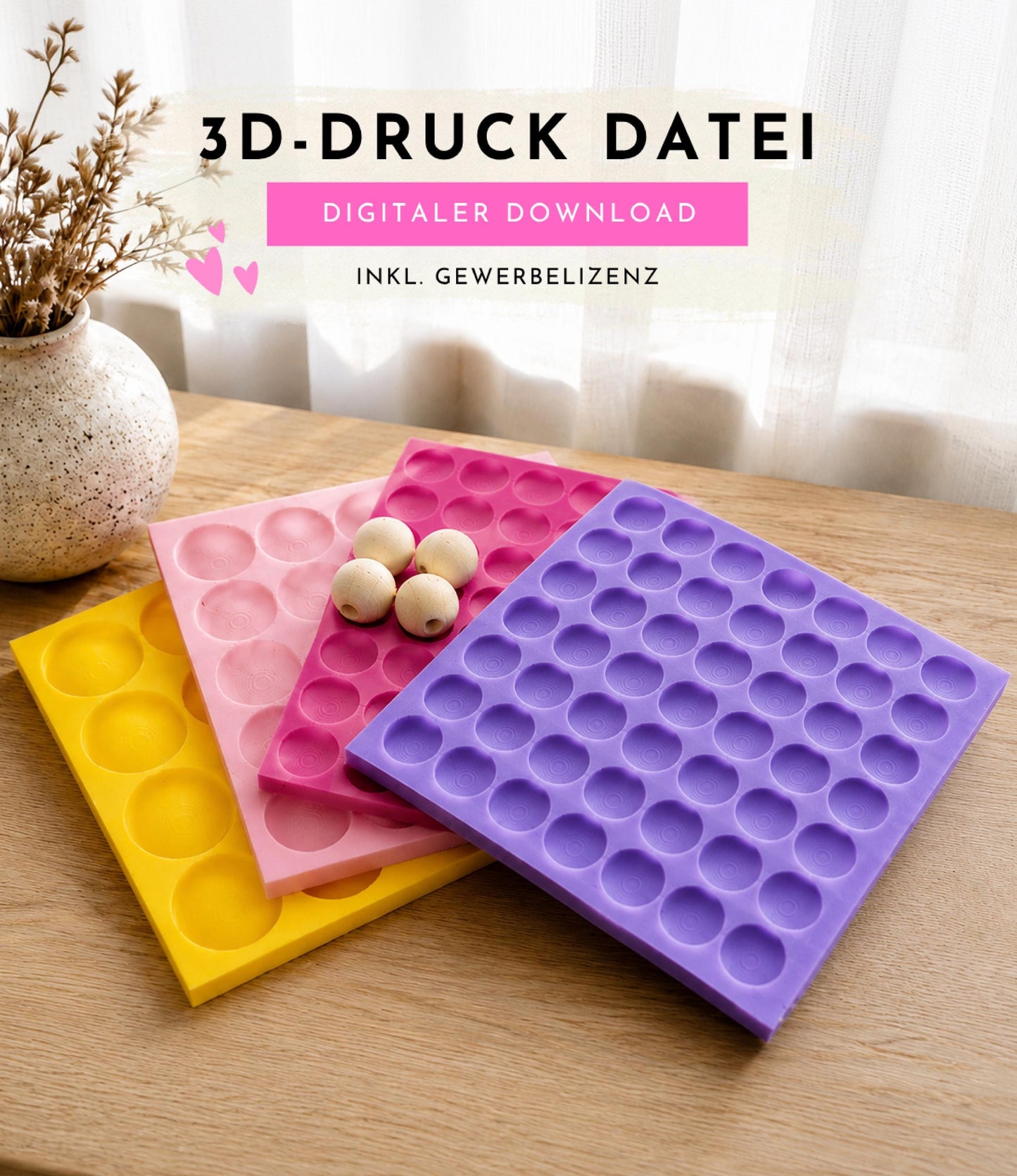 3MF | 3D xTool F1 Perlenhalter STL | 3D-Druckdatei Gravierschablone für Perlen, Holzkugeln & Kugeln | Lasergravur Jig inkl. Gewerbelizenz