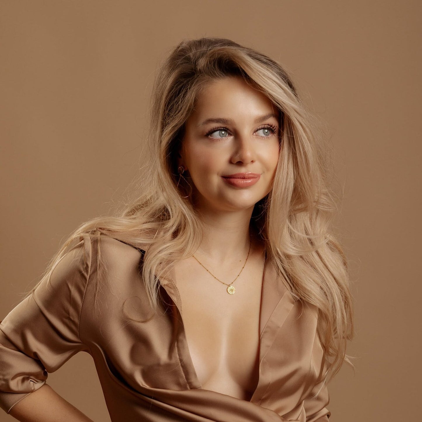 Kristallglas Brautschmuck - Ohrringe "Anni" golden - Feenmanufaktur