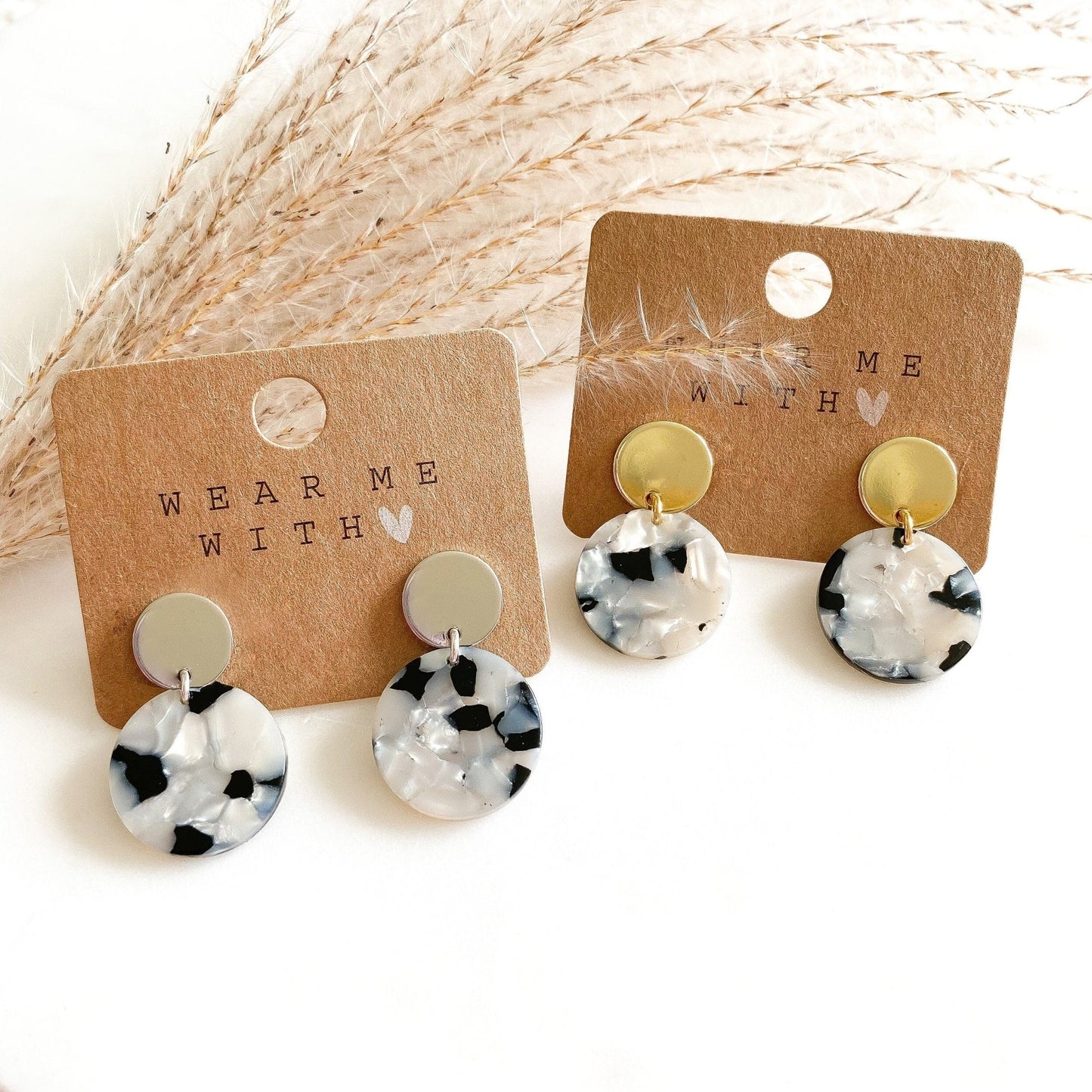 Leoparden Circle Ohrringe Resin Harz - Feenmanufaktur