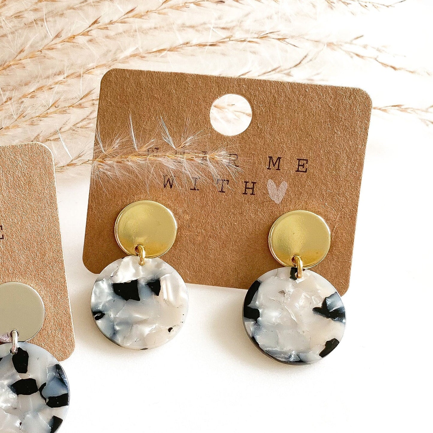 Leoparden Circle Ohrringe Resin Harz - Feenmanufaktur
