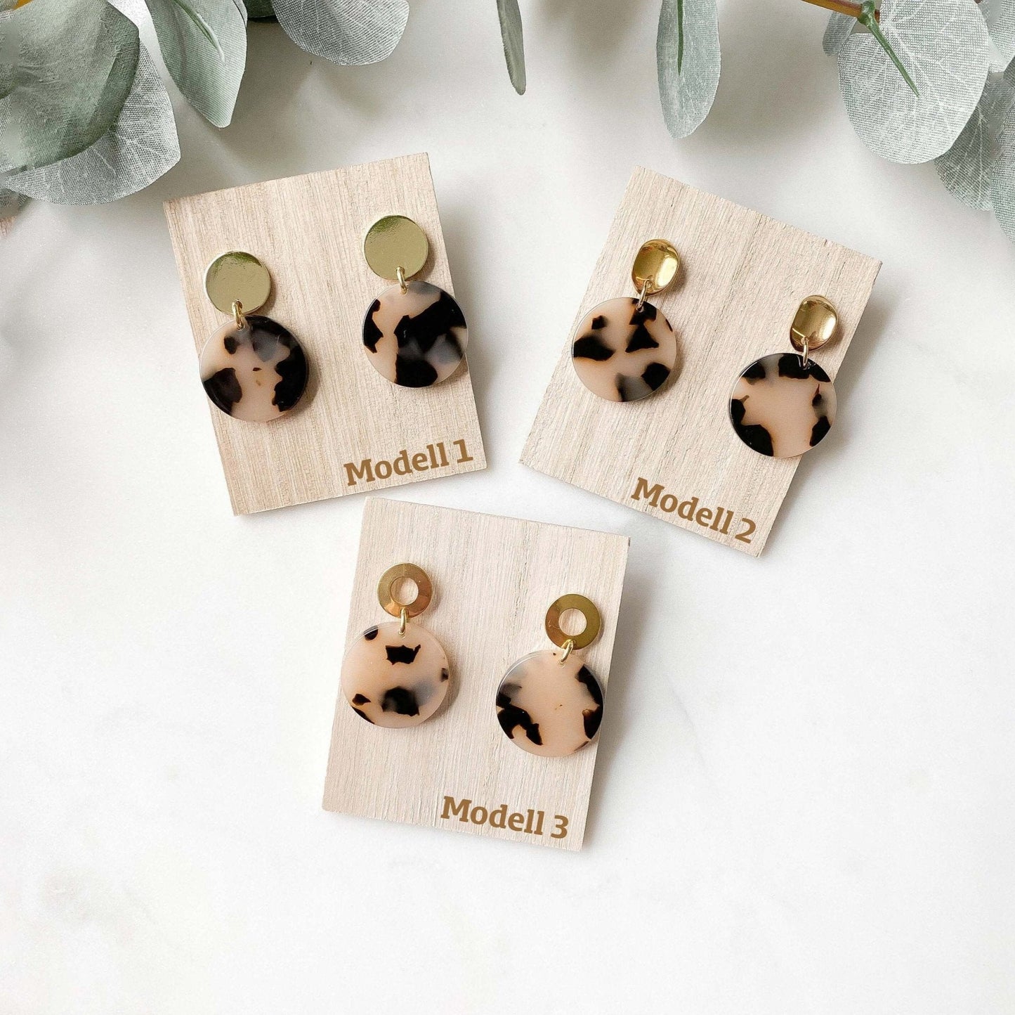 Leoparden Circle Ohrringe "Smilla" Resin Harz - Feenmanufaktur