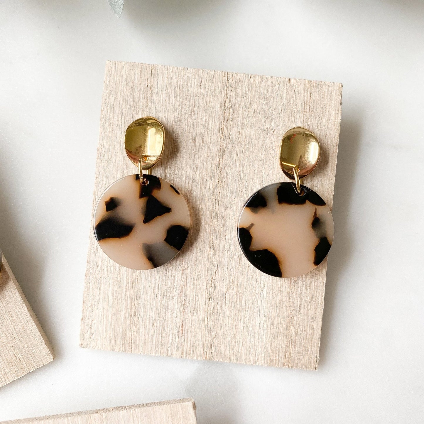 Leoparden Circle Ohrringe "Smilla" Resin Harz - Feenmanufaktur