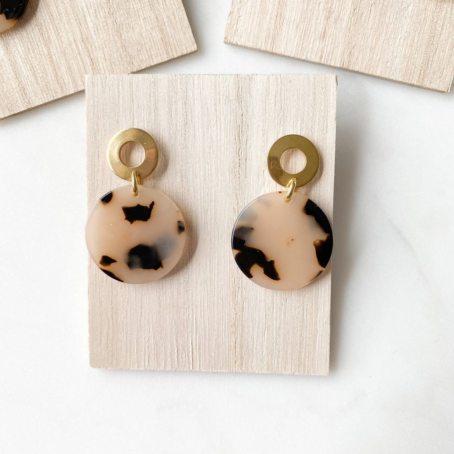 Leoparden Circle Ohrringe "Smilla" Resin Harz - Feenmanufaktur