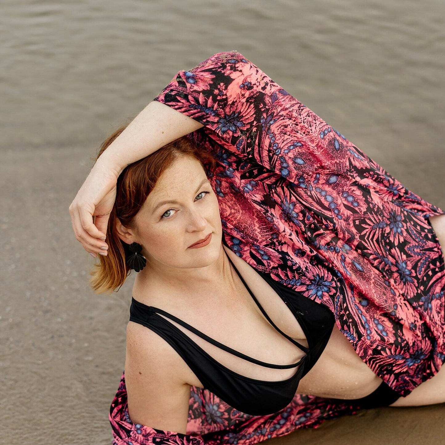 Polymer Clay Ohrringe "Carla" in schwarz - Feenmanufaktur