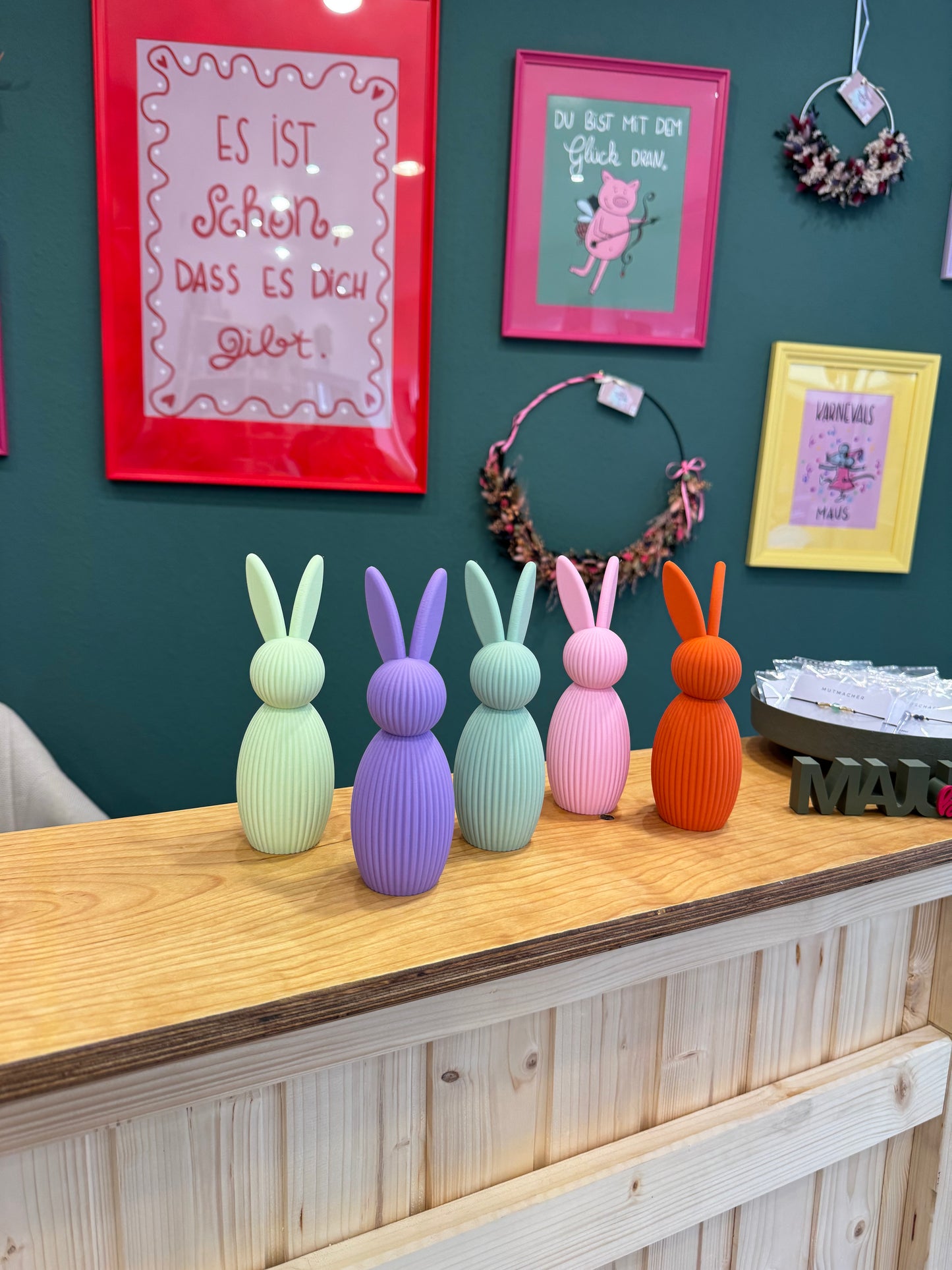 Großer XXL 25cm Deko-Hase Sora – 3D-Druck im modernen Japandi Stil Ostern