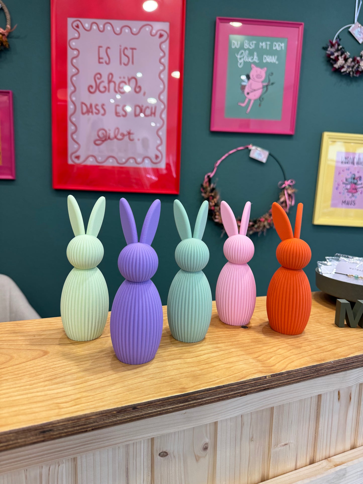 Großer XXL 25cm Deko-Hase Sora – 3D-Druck im modernen Japandi Stil Ostern