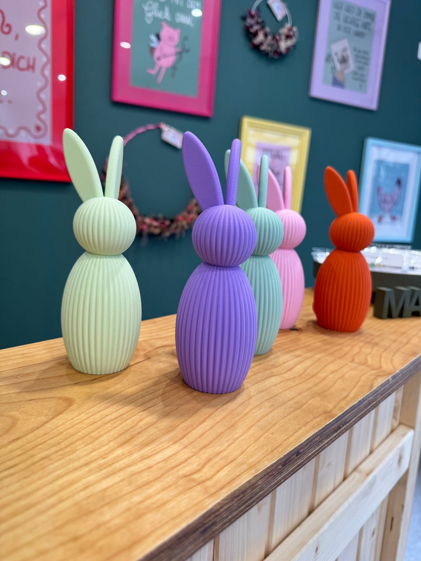 Großer XXL 25cm Deko-Hase Sora – 3D-Druck im modernen Japandi Stil Ostern