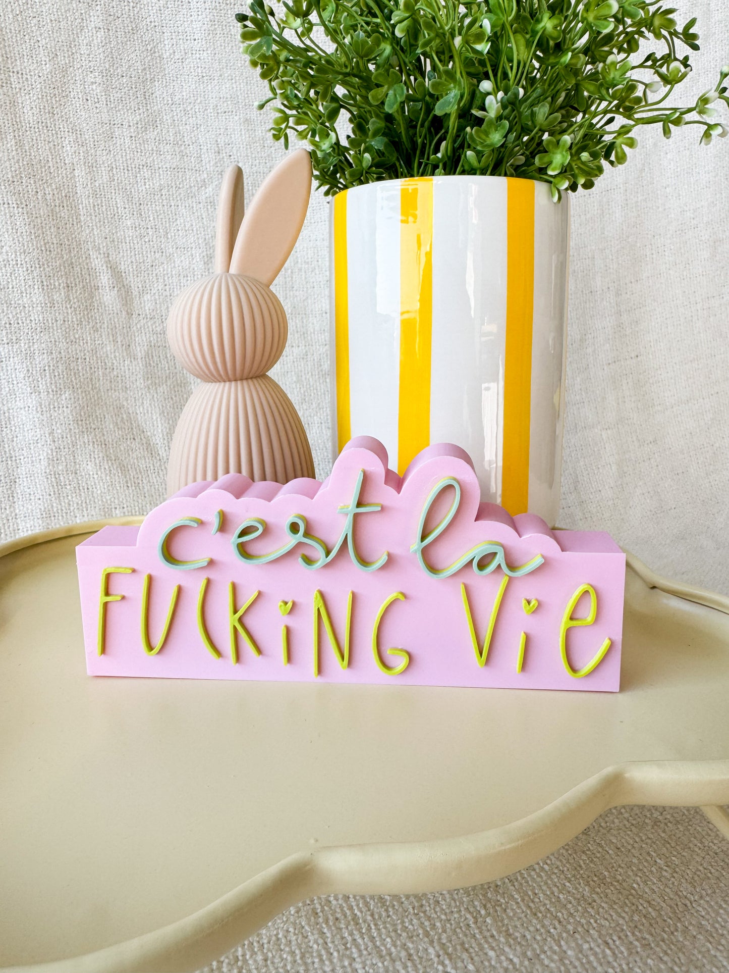 C´est la fucking vie - 3D Schriftzug als Deko oder Geschenk