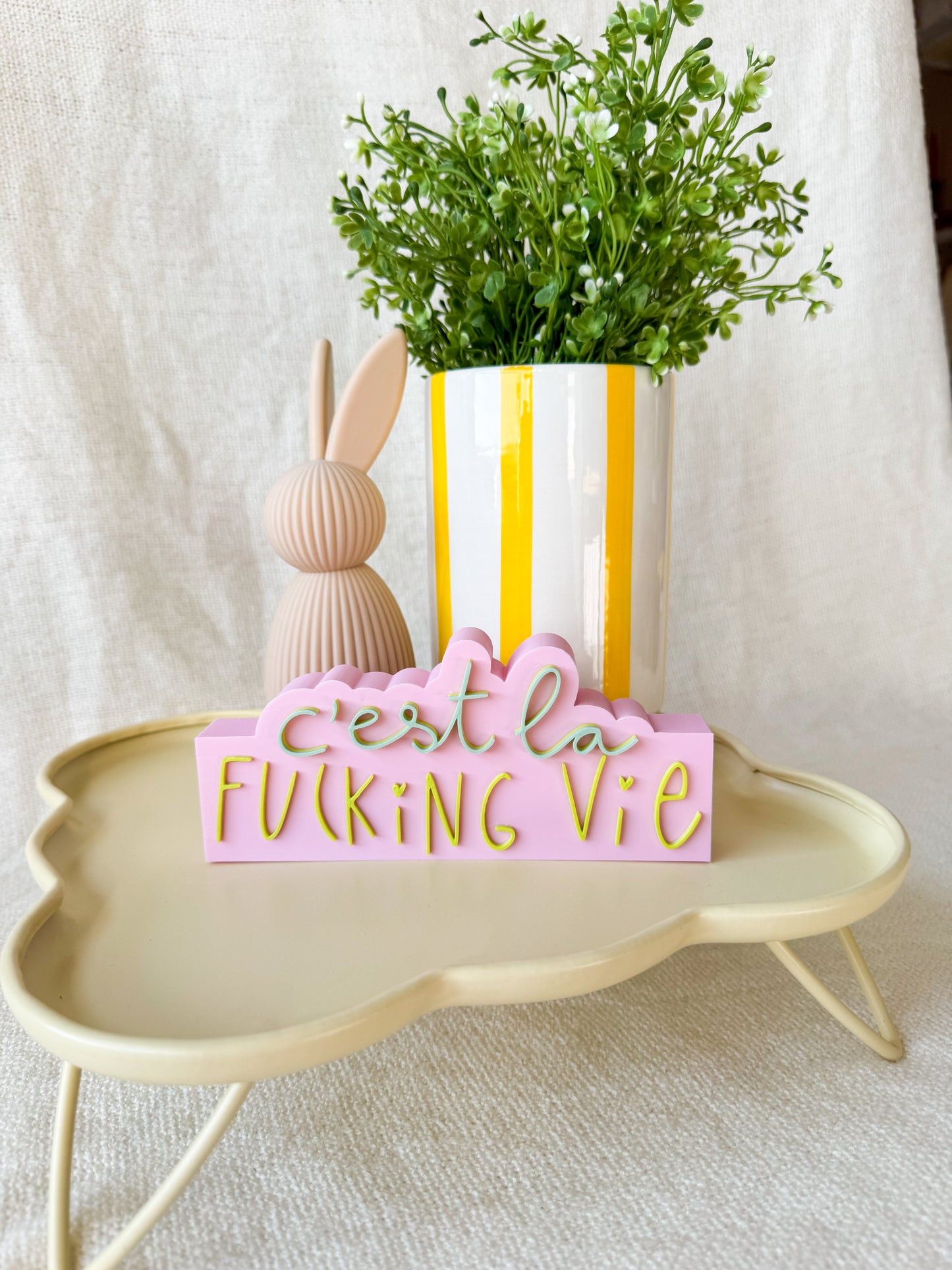 C´est la fucking vie - 3D Schriftzug als Deko oder Geschenk