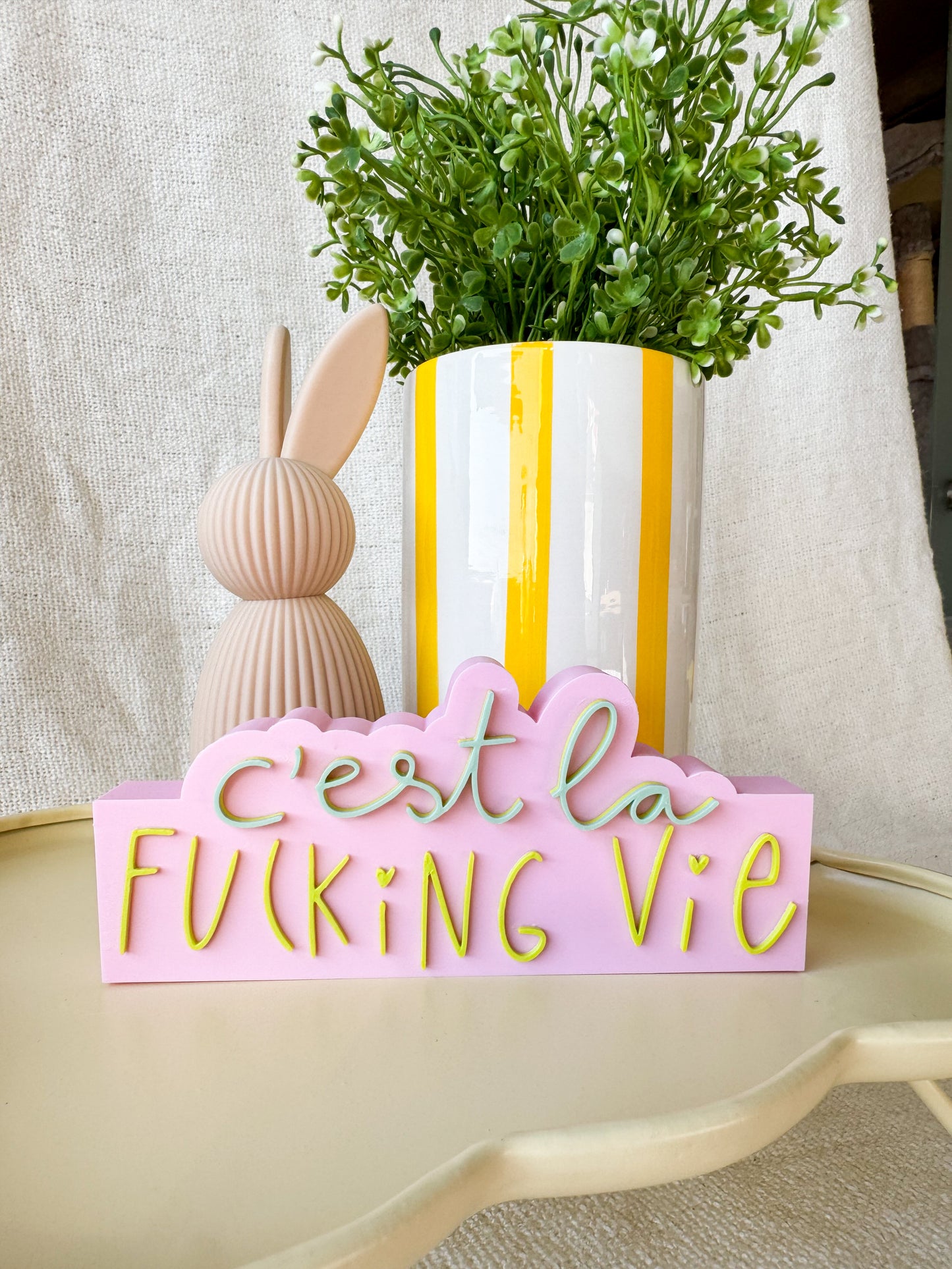 C´est la fucking vie - 3D Schriftzug als Deko oder Geschenk