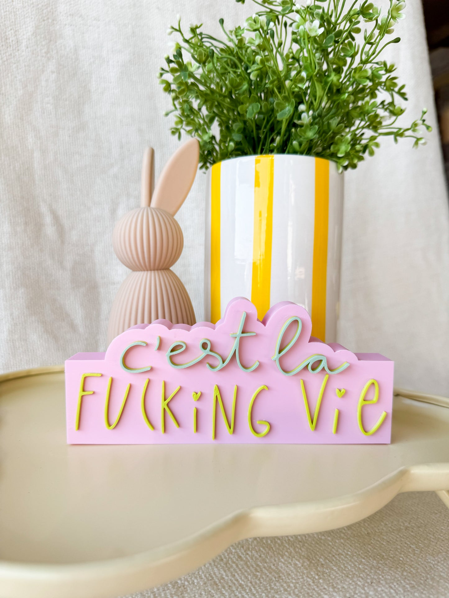 C´est la fucking vie - 3D Schriftzug als Deko oder Geschenk