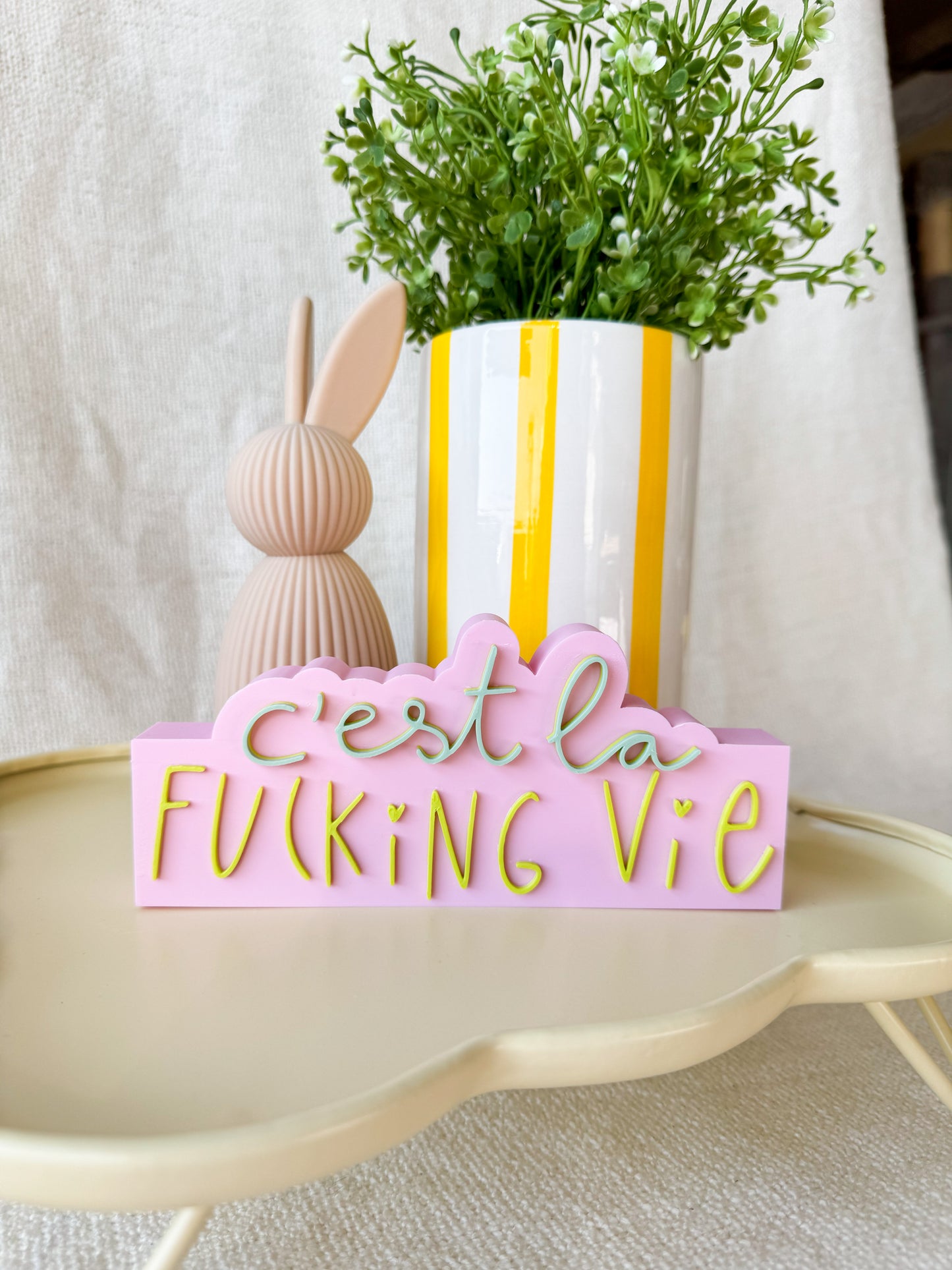 C´est la fucking vie - 3D Schriftzug als Deko oder Geschenk