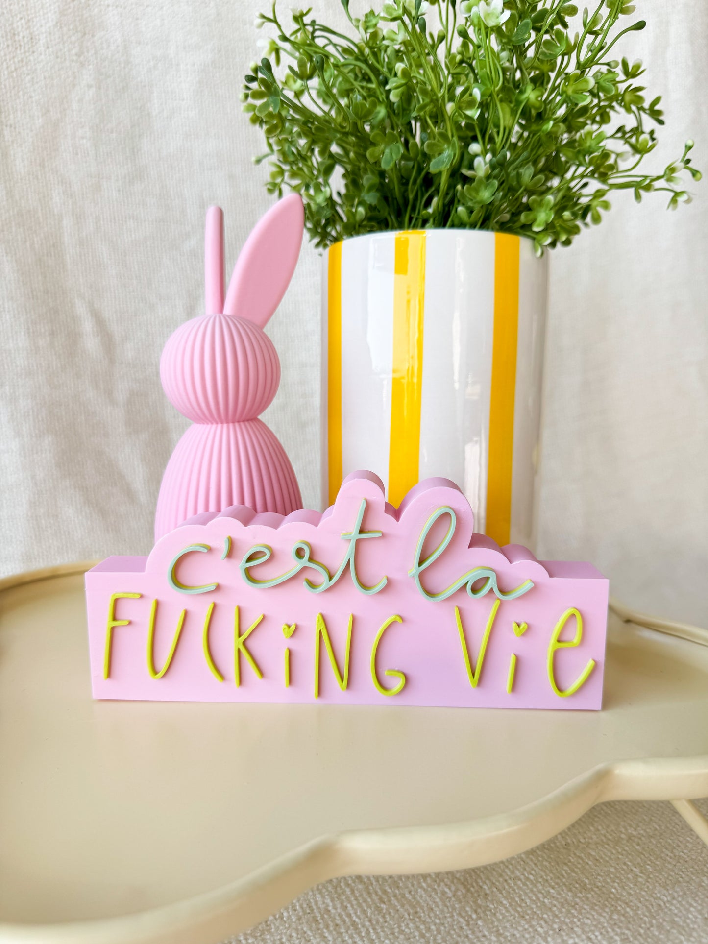 C´est la fucking vie - 3D Schriftzug als Deko oder Geschenk