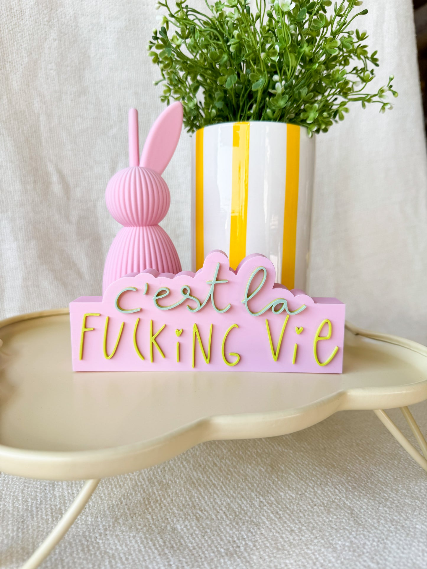 C´est la fucking vie - 3D Schriftzug als Deko oder Geschenk