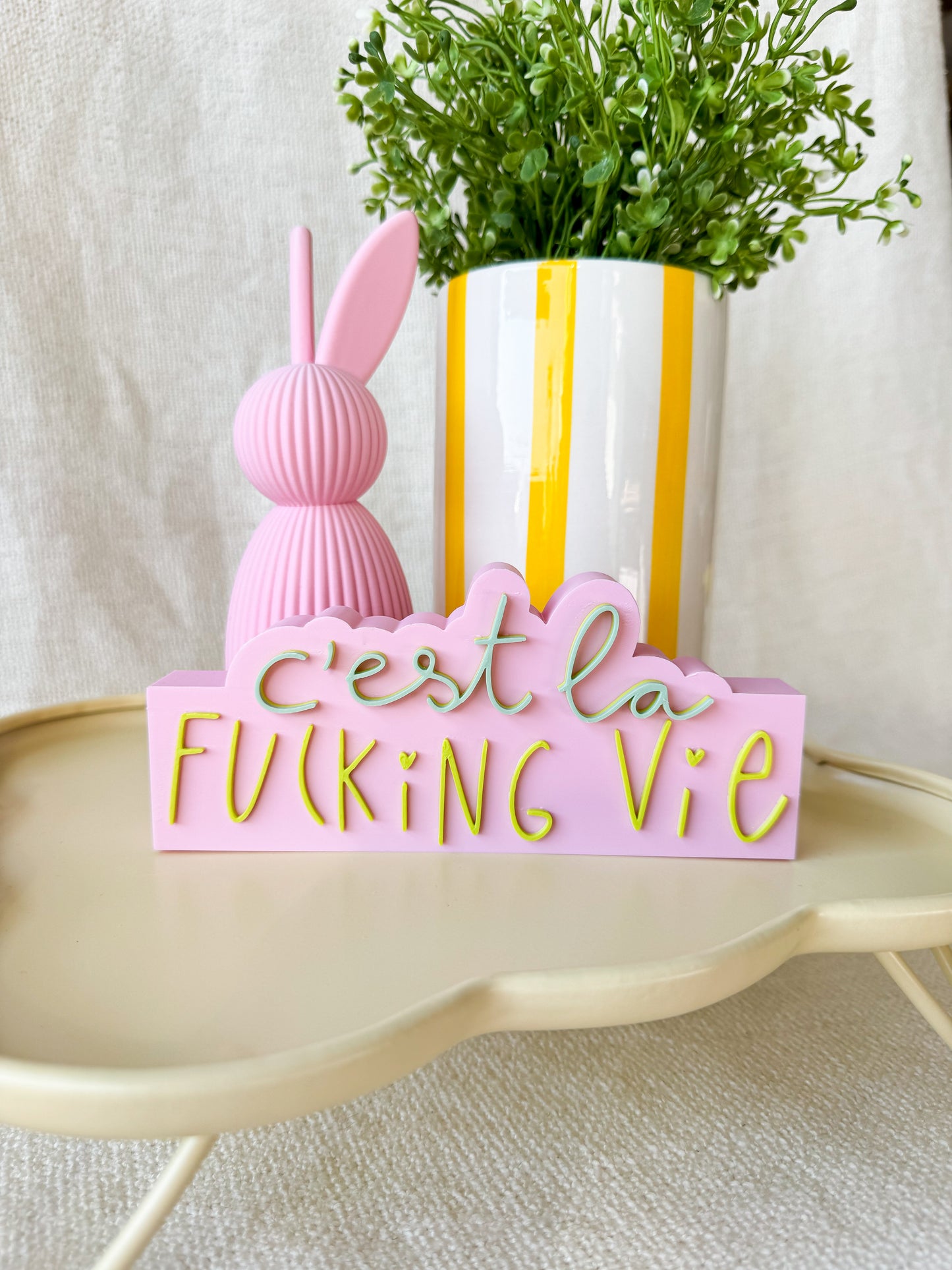C´est la fucking vie - 3D Schriftzug als Deko oder Geschenk