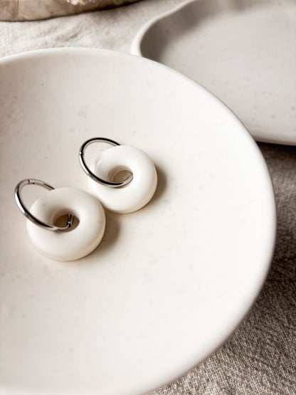 Ohrringe Niva – in Donutform handgemacht im Betondesign aus Edelstahl  x art.icels