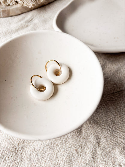 Ohrringe Niva – in Donutform handgemacht im Betondesign aus Edelstahl  x art.icels