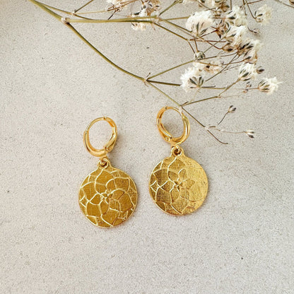 Boho Ohrringe "Lotusblüte" in gold oder silber - Feenmanufaktur