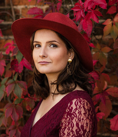 Boho Ohrringe mit Gesicht silber gold - Feenmanufaktur