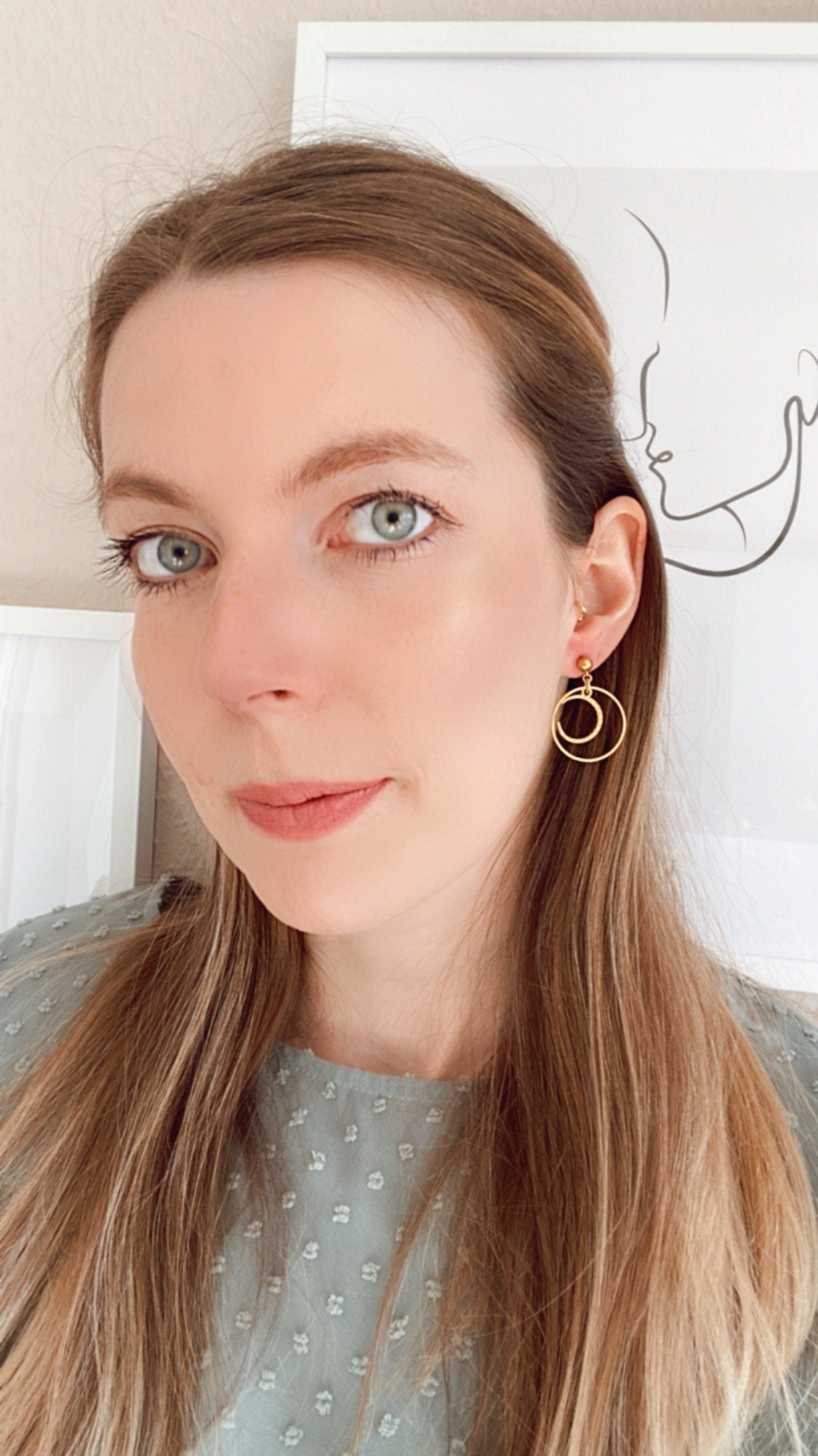 Boho Ohrringe "Mond" in gold - minimalistisch - Feenmanufaktur
