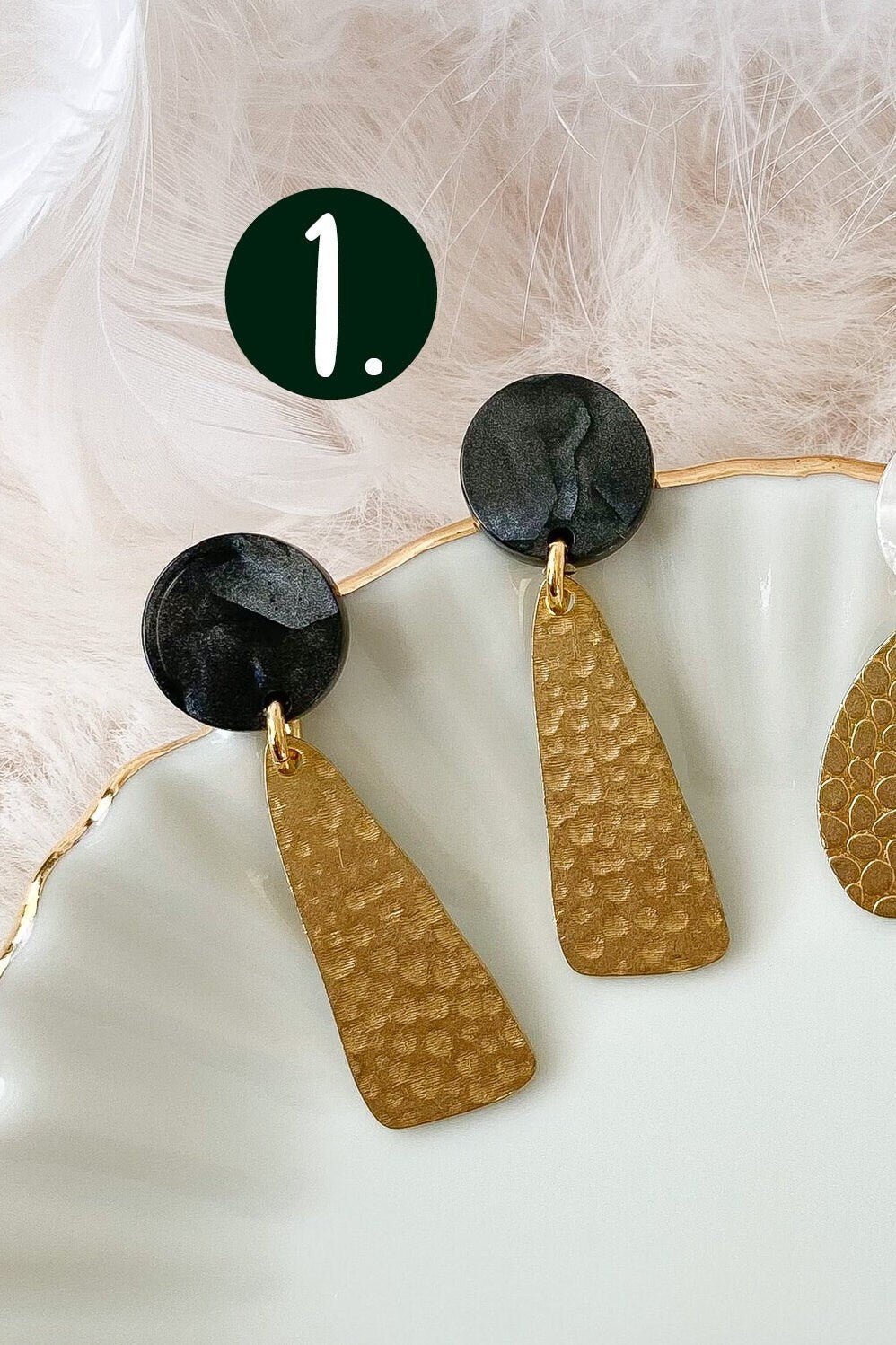 Boho Ohrringe Resin Harz minimalistisch - Feenmanufaktur