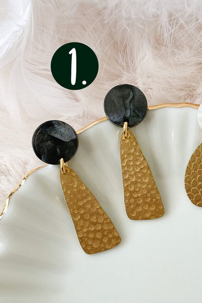 Boho Ohrringe Resin Harz minimalistisch - Feenmanufaktur