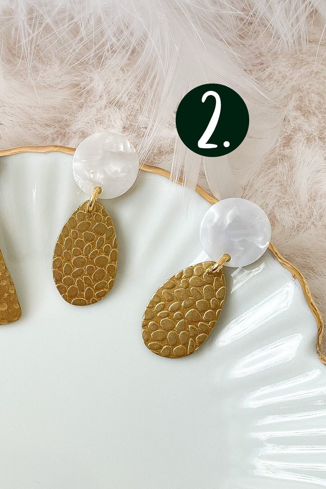Boho Ohrringe Resin Harz minimalistisch - Feenmanufaktur