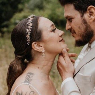 Braut Ohrringe 24k vergoldet "Elise" Hochzeitsschmuck
