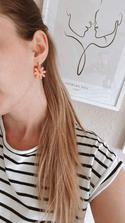 Mix & Match Blumen Ohrringe in gold oder silber
