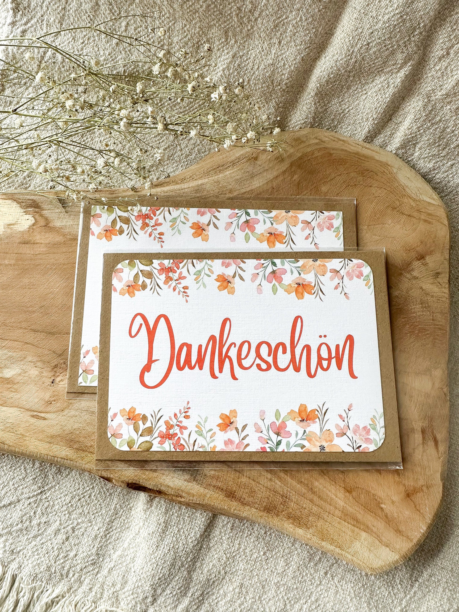 Postkarte "Dankeschön" inkl. Umschlag (A6)