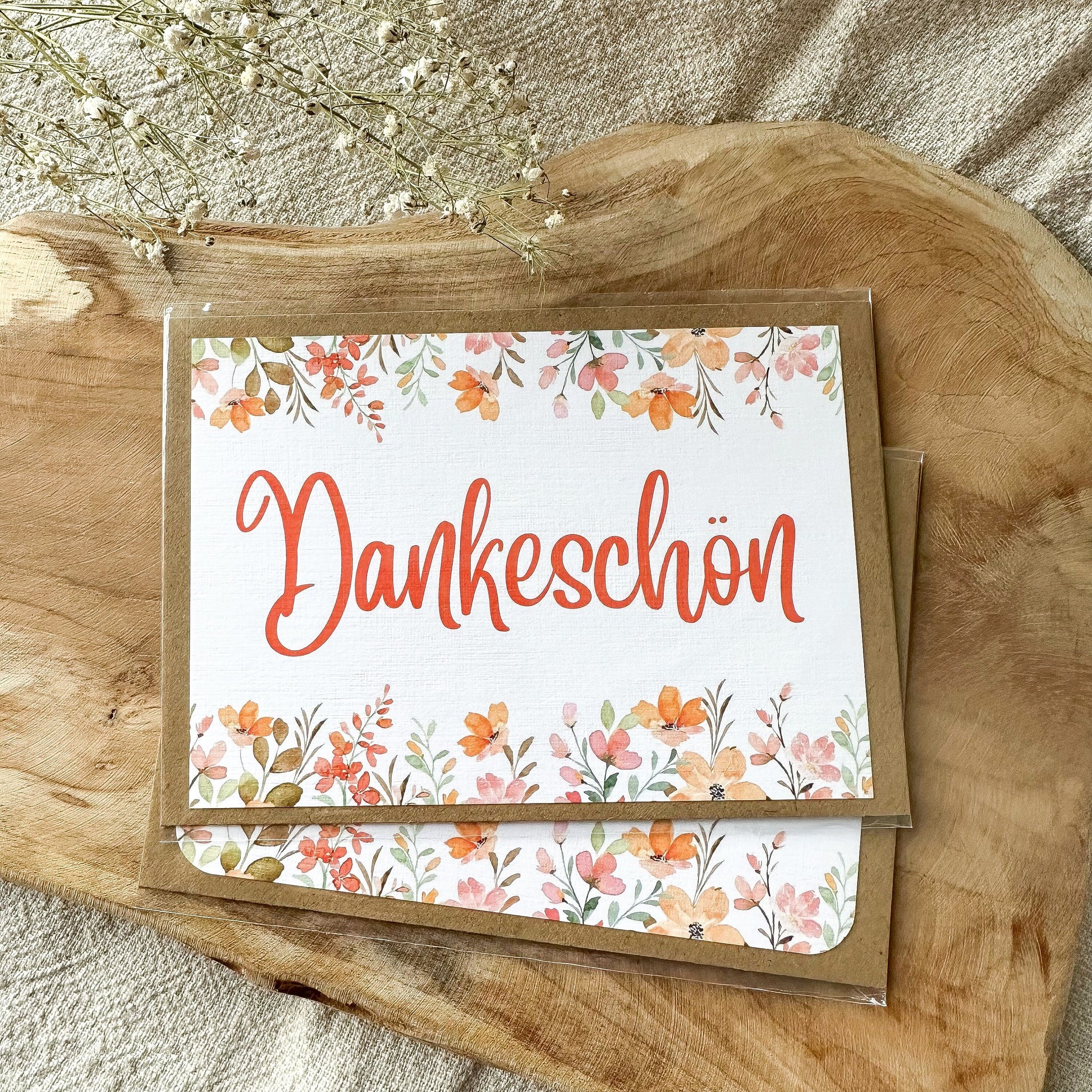 Postkarte "Dankeschön" inkl. Umschlag (A6)