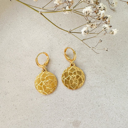 Boho Ohrringe "Lotusblüte" in gold oder silber