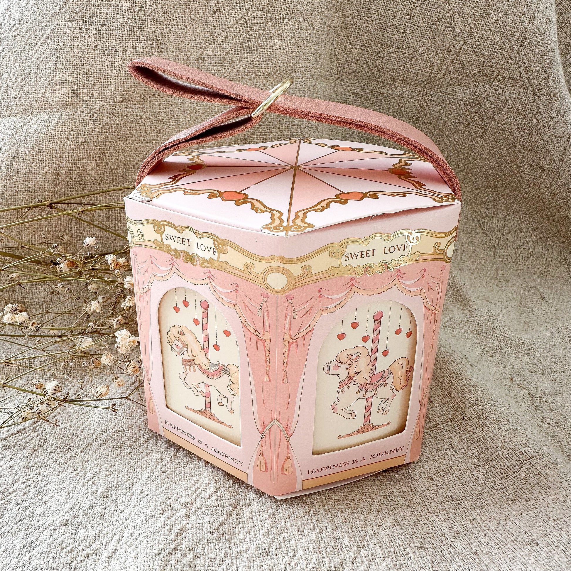 Geschenkbox "Karussel" Schmuck & Geschenke Zirkus Kirmes rosa