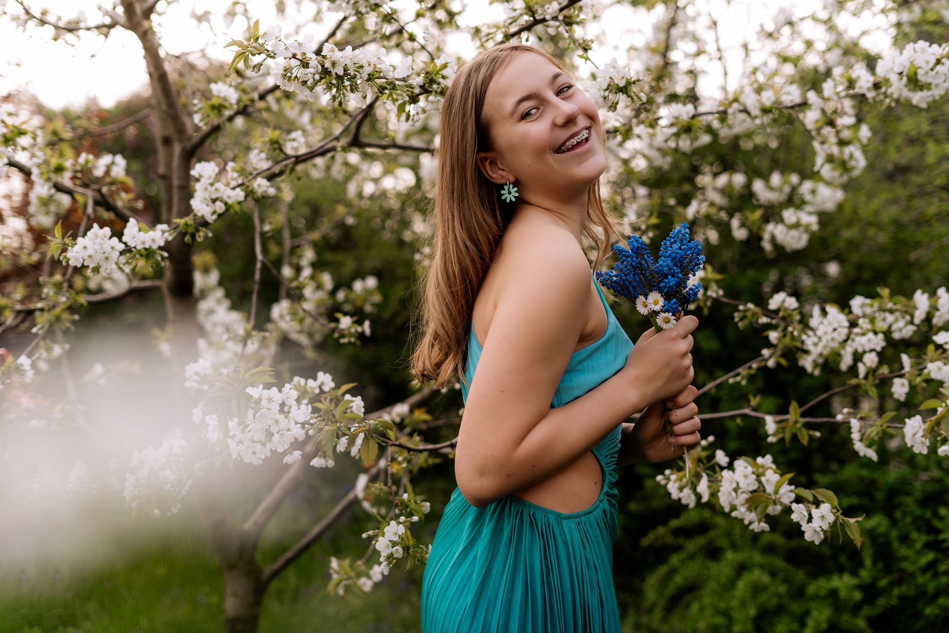 Mix & Match Blumen Ohrringe in gold oder silber