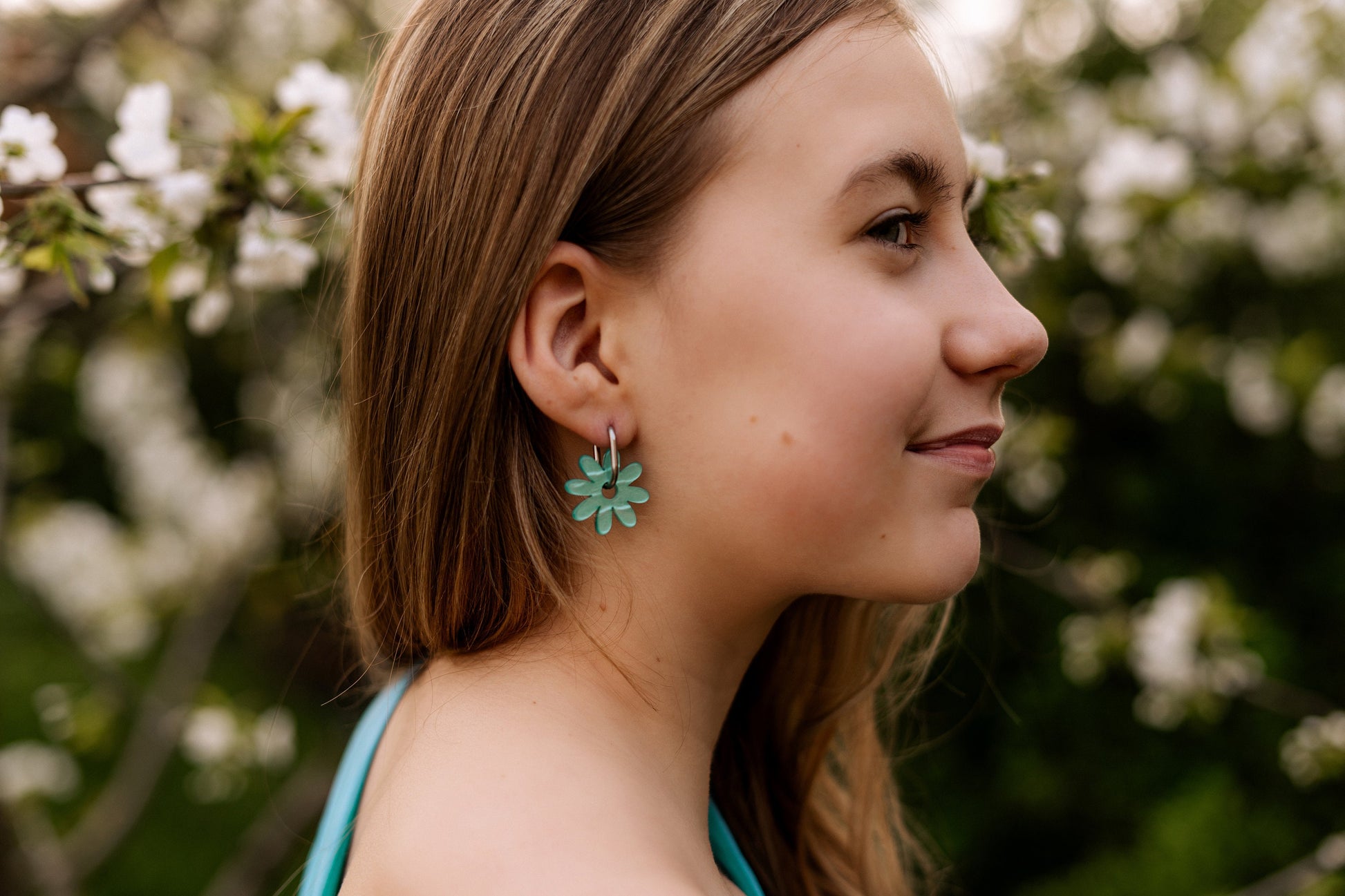 Mix & Match Blumen Ohrringe in gold oder silber