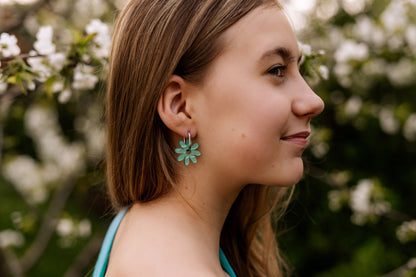Mix & Match Blumen Ohrringe in gold oder silber